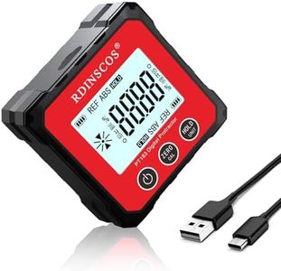 Rechargeable Angle Meter Magnetic Angle Gauge 4-Side Strong Magnetic Level Box with LCD Backlight Protractor Inclinometer for Woodworking,Tablesaw,Construction,and Machinery