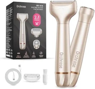 Women Electric Razor Rechargeable for Body: Painless Hair Removal - Electric Shaver for Face Legs Underarms Bikini