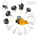 flintronic Ignition Starter Key, 12 PCS Universal Spare Keys, Replacement Ignition Switch for Agricultural Excavator Machinery Construction Vehicles Graders Dozers Backhoes