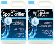 Pro-Kleen 5 Litres Spa Clarifier & 5 Litres Anti- Foam Cleaner - Chemical, Achieve Brilliant, Sparkling Water - Improves Filter Performance & Efficiency