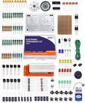 ILELEC - Electronic Components Kit with Tutorial Book - 200+ Components Includes Breadboard, Resistors, LEDs, LDR, Buzzer, Ics, Storage Box and more for Electronic DIY Projects