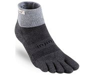 Injinji 2.0 Men's Trail Midweight Mini Crew Toesocks, Granite, Medium