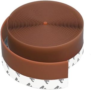 1.8in Brown Weather Stripping Door Seal – Thickened Silicone, Strong Adhesive, Maximum Coverage for Sealing Wide Gaps, Ideal for Extreme Weatherproofing