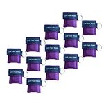 50pcs JTKNS CPR Face Shield CPR Keychain Ring Emergency Kit CPR Face Shields for First Aid or CPR Training Purple