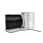 LIBAI-V Nylon String for Bracelet Making 1.5mm Black & White Nylon Cord Satin Cord 200 Yard Silk Satin Cord Satin Cord Nylon Cord for Jewelry Making Chinese Knotting Cord Strings for Bracelets