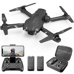 4DRC V13 Drone with 1080P HD FPV Camera for kids Adults, Foldable Mini RC Quadcopter for Beginners Toys Gifts,Waypoint, Functions, Headless Mode,Altitude Hold,Gesture Selfie,3D Flips,Black