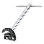 DURATECH 11" Basin Wrench, Sink Wrench, Adjustable Tap Nut Spanner Basin Spanner, Capacity of 3/8" to 1-1/4" for Fixing Back and Union Nuts Under Sink