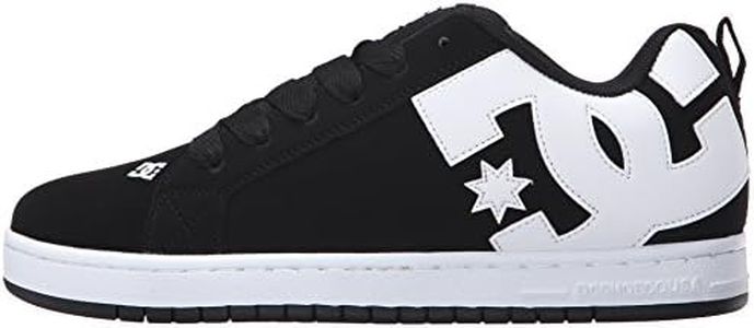 DC Men's Court Graffik Skate Shoe, Black, 10.5