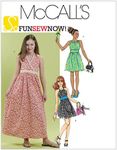 McCall's Patterns M6067 Girls'/Girls' Plus Dresses in 2 Lengths, Size Girl (7-8-10-12-14)