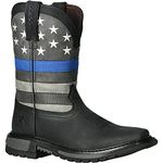 Rocky Unisex-Child Code Blue Western Boot, Black Blue, 9 US Toddler