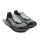 adidas Men's Terrex Agravic Flow 2.0 Trail Running, Wonder Silver/Crystal White/Lucid Lemon, 8