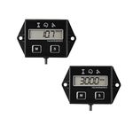 2 Pack - HonorMeet Digital Self-Powered Hour Meter Tachometer,SVC Maintenance Reminder,RPM Display for Gas Powered Garden Tractor Motor Alternator Air Compressor Jet Ski Snowmobile Motorcycle.