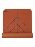 TEGO Stance Truly Reversible Yoga Mat with GuideAlign - 5-6mm Thick Comes with Yoga Mat Holder Bag (Bronze)72x24 Inch-Exercise, Anti Slip, Grippy for men,women,kids