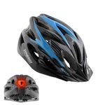 Synergy Cycling Helmet with Rear Led for Rider Visibility and Front Visor for Smooth Riding and Light Weight Adjustable Bicycle Helmet (Led Helmet-Blue)