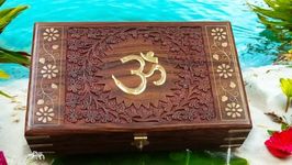 Woodiva Handmade Sheesham Wooden Antique Rectangular Hand Carved Decorative Storage Jewellery and Gift Box (Brown, 25 X 10 X 6 cm)