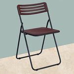 Donbass I-Max Folding Chair Space Saving Steel Plastic Epoxy Coating (Candy Brown)