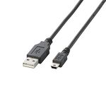 ELECOM USB 2.0 Cable/A-miniB Type/Normal / 2 m/Black U2C-M20BK