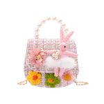 Little Girls Handbag Girls Shoulder Bag Messenger Bag Portable Mini Flip Bag Wallet Bag Suitable for Girls Age 2-7 (A-Pink)