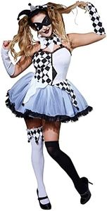 Rubies- Jesterella Generic Rubie's Déguisement Adulte, 810993L000, Bleu, 16-18