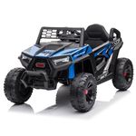 TOBBI 12V Kids Ride On Car, Electric Off-Road UTV Truck with Safety Features and Entertainment Options for Kids 3-5