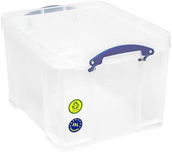 Really Useful Plastic Storage Box 35 Litre Clear