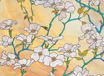 Brewster PF0716 Dogwood Premium Privacy Film Door, 35.25 in by 78 in