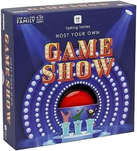 Talking Tables Host Your Own Gameshow Quiz Game with Buzzer Interactive and Fast Paced Fun for Friends and Family to Play at Christmas, New Year or Any Party Ideal Xmas Gift. for Ages 9+ Players 5+ :