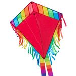 CIM Single line kite - Maya Eddy RED - for children from 3 years onwards - 65x72cm - incl. kite line and kite tails