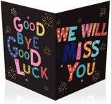 NQEUEPN Giant Farewell Greeting Card, A4-28x44cm Large Good Luck Signature Card with Envelope Funny Congratulations New Job We Will Miss You Goodbye Card for Colleague Coworkers Men Women