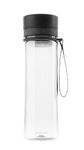 PROFINO Infuze Leak-Proof Drinking Bottle with Fruit Insert/Strainer, 600 ml, Bottle with Wide Opening for Easy Filling and Cleaning, Dishwasher Safe, Transparent, BPA Free