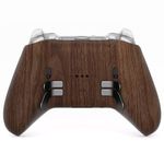 eXtremeRate Replacement Bottom Shell Case for Xbox Elite Series 2 Controller, Wood Grain Back Housing Shell Cover for Xbox Elite Series 2 Core Wireless Controller Model 1797 - Without Controller