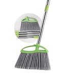 GLOYY Outdoor Broom with 145cm Long Handle Heavy-Duty Broom Power Corner Large Angle Broom Use for Outdoors Easy for Brooming, Sweeping, Cleaning, Housekeeping