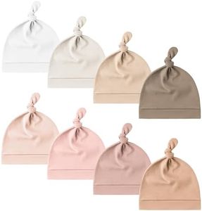 Konssy 8 Pack Baby Newborn Hats, Beanie Hat for Infant Girl Boy 0-6 Months