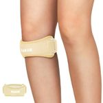 Rakiie Knee Braces for Knee Pain Relief, 1 Pack Patella Knee Support Strap for Men Women, Adjustable Patellar Tendon Stabilizer Band for Running Squats Tennis Hiking Tendonitis Basketball