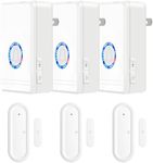GREENCYCLE Door Chime,Ring Doorbell Chime Inside House,Door Chimes When Door Opens,Door Ringer with 600ft Range,Nightlight Function,For Shopping Centers, Homes and Offices,3PK