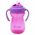 1ST STEP BPA Free Straw Sipper Cup with Twin Handle (Pink)