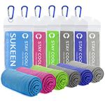 Sukeen Cooling Towel (40"x12") - Soft, Breathable Chilly Towel for Neck & Head, Yoga, Golf, Gym, Camping, Running & More
