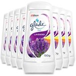 Glade Solid Gel Air Freshener, Odour Eliminator for Home & Bathroom, Lavender, Pack of 8 (8 x 150g)