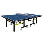 SWIFTFLYTE Lion Competition Indoor Table Tennis Table - Foldable Indoor Ping Pong Table with Custom Single Player Playback Mode, 25mm Top, Includes Deluxe Clip-on Clamp Net - ITTF Approved