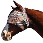 Kensington KPP Fly Mask with Web Trim, Deluxe Black Plaid, Medium