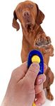 TAIYO PLUSS DISCOVERY® Pet Training Clicker, Size: L-6.5 cm, Pet Training Clicker with Wrist Bands Strap, Training & Obedience Aid (BLUE)