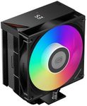 PCCOOLER CPU Air Cooler with Digital Display, ARGB Version, 4 Heat Pipes, High-Performance Quiet Tower Cooler, LGA 115X/1200/1700/1851, AM4/AM5 (CPS RT400 Digital ARGB BK)
