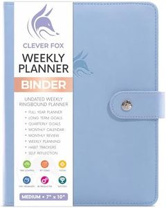 Clever Fox Weekly Planner Binder – Goal Setting Planner for Time Management & Weekly Tasks – Work & Life Organizer with To Do List & Habit Tracker – Undated, 7″ x 9″ Hardcover (Periwinkle, Medium (7″ x 9″))