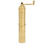 Alexander Home The Original Greek Coffee Mill 10 1/2 Inch Tall | European Coffee Mill Grinder with Crank Handle | Manual Coffee Grinder | Coffee Beans Refillable - Brass