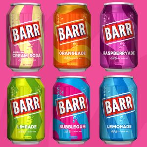 BARR Cherryade Zero Sugar Soft Drink, 24 Pack Cans