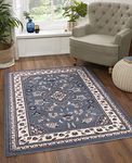 Lord of Rugs Sherborne Quality Traditional Classic Oriental Living Room Bedroom Rug Blue Large 160x230 cm (5'3''x7'7'')