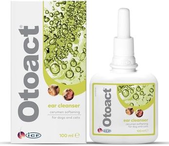 ICF | Otoact | Cat And Dog Ear Cleaner | Dog Ear Drops To Stop Wax Build Up, Head Shaking, Discomfort, Ear Odour & Scratching | Cat And Dog Ear Cleaning Solution | Dropper Bottle 100ml