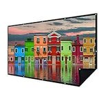 NIERBO Double Layer Projector Screen 150 inch Black Back 16:9 Portable Projection Movie Screen 3D with No Light Transmission for Home Theater Outdoor Indoor Office with 22 Nails No Crease