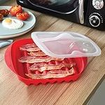 Microwave Lidded Bacon Crisper H6.8 xL27.5 xW24.5cm