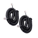 Anxingo Telephone Cord, Phone Cord, Handset Cable Cord, Landline Phone Handset Cable Cord RJ9 4P4C 3 m Black (2 Pack) (Black)